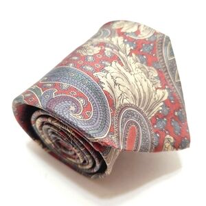 Croft & Barrow Necktie Blue & Pink Paisley Pattern Men's Silk Neck Tie 58x3.75"
